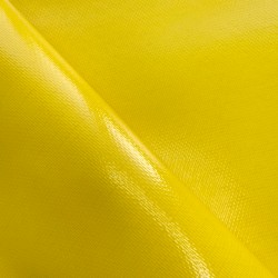 Ткань ПВХ 600 гр/м2 плотная, Жёлтый (Ширина 150см), на отрез  в Воскресенске
