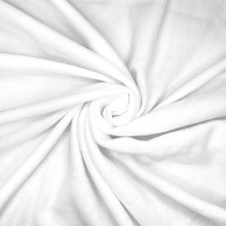 Флис Односторонний 130 гр/м2, цвет Белый (на отрез)  в Воскресенске