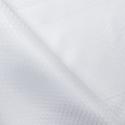 Ткань Оксфорд 300D PU Рип-Стоп СОТЫ, цвет Белый (на отрез)  в Воскресенске